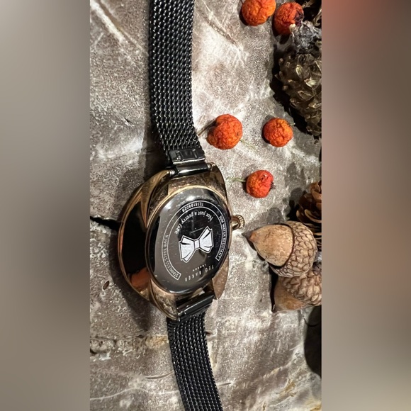 Authentic Ted Baker Rose Gold Tone Watch rich black mesh strap adjustable 7..25” - Picture 8 of 12